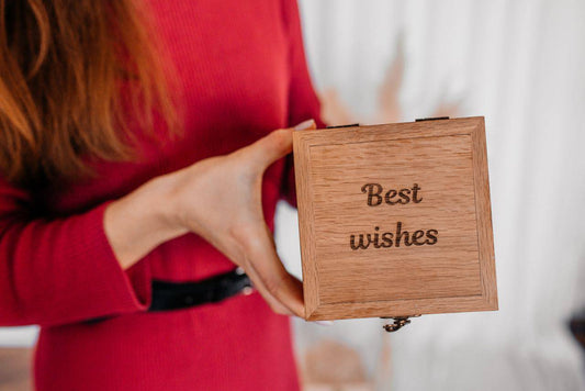 Wooden music box "Best wishes"