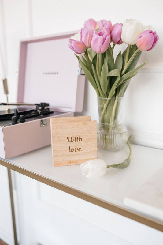 wooden music box "With love"