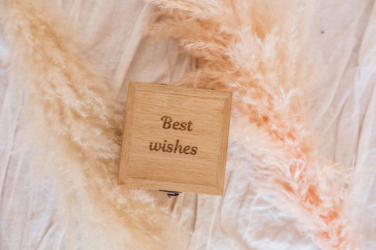 Wooden music box "Best wishes"