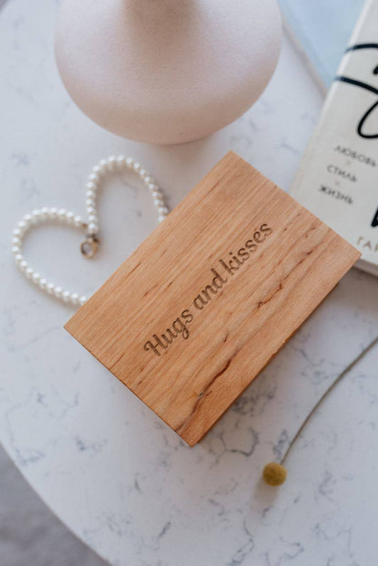 Wooden music box "Hugs and kisses"