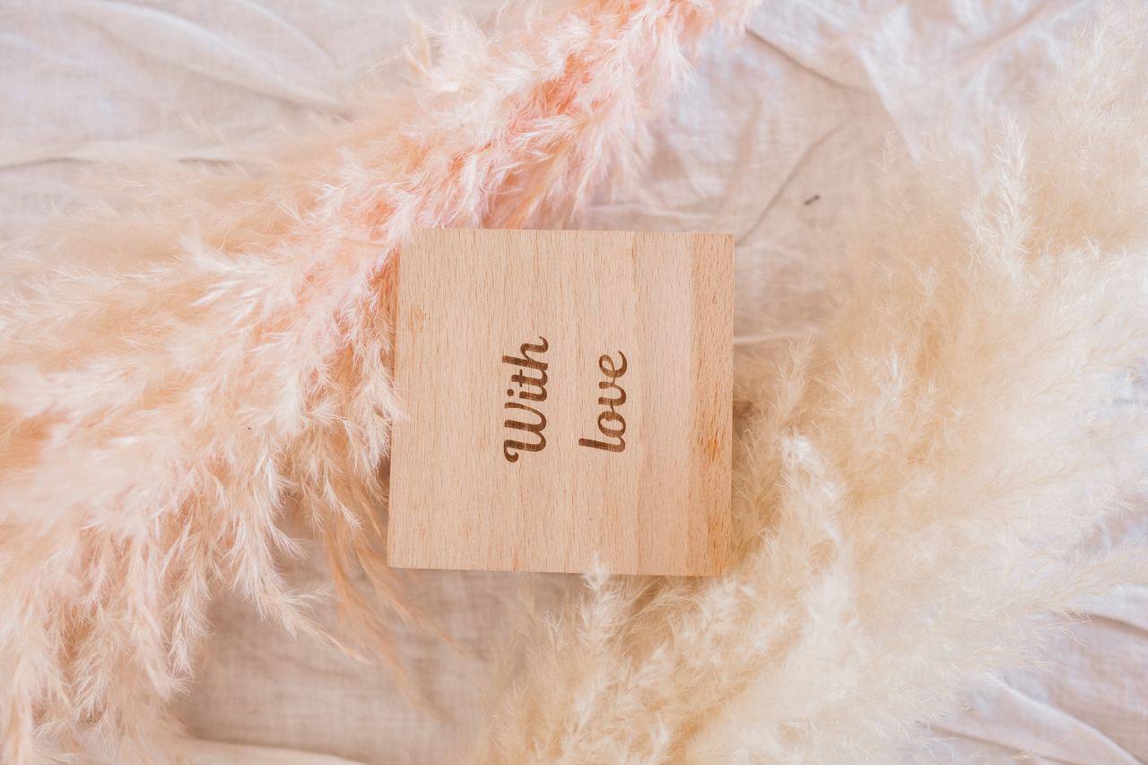wooden music box "With love"